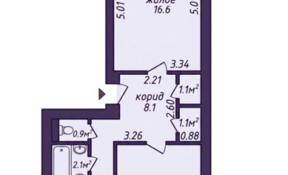 Купить 2-комнатную квартиру, Молодечно, Великий Гостинец ул., 80. Фото 16