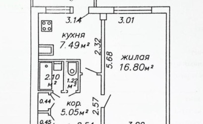 Купить 1-комнатную квартиру, Минск, Пушкина просп., 23(Фрунзенский район). Фото 11