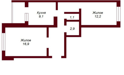 Купить 2-комнатную квартиру, Брест, ул. Гвардейская, д. . Фото 10