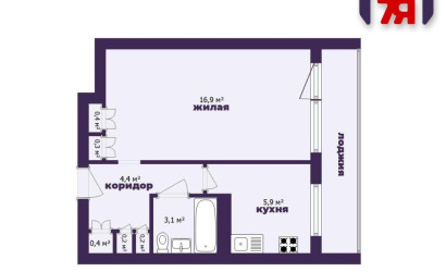 Купить 1-комнатную квартиру, Минск, Данилы Сердича, 76 (Фрунзенский район). Фото 17