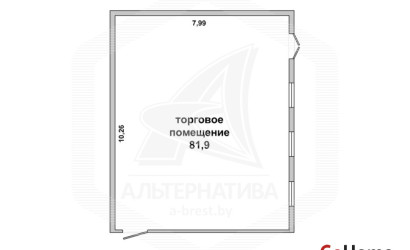 Аренда торгового помещения, Брест, Ковалево,  81.9 кв.м.. Фото 1