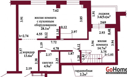 Купить 4-комнатную квартиру, Гродно, Янки Купалы, 67А. Фото 27