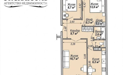  5-этаж.(84 м2), Барановичи(Рокоссовского)
