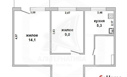 Купить 2-комнатную квартиру, Брест, Восток, ул. Московская. Фото 21