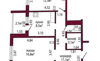 Снять 2-комнатную квартиру, Гродно, Щорса, 32А. Фото 13