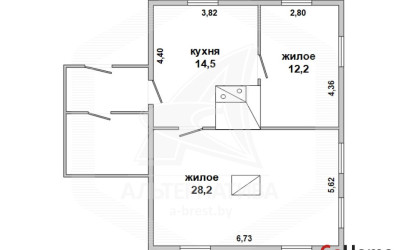 Купить дом в деревне, Рожковка, Дмитровичский с/с, 25 соток. Фото 34