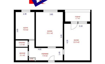 Купить 2-комнатную квартиру, Минск, 50 лет Октября парк, 4 (Центральный район). Фото 1
