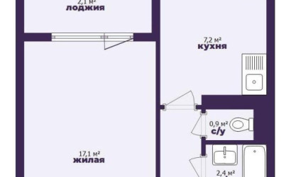 Купить 1-комнатную квартиру, Минск, Брестская ул., 68/1 (Октябрьский район). Фото 3