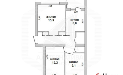 Купить 3-комнатную квартиру, Кобрин, , . Фото 18