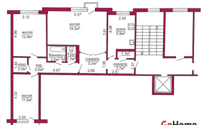 Купить 3-комнатную квартиру, Гродно, Строителей, 29А. Фото 11