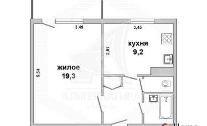 Купить 1-комнатную квартиру, Жабинка. Фото 17