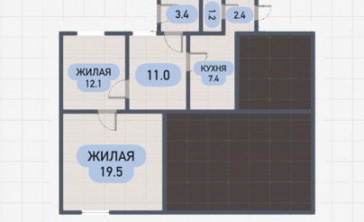 Купить 2-комнатную квартиру, Жабинка. Фото 2