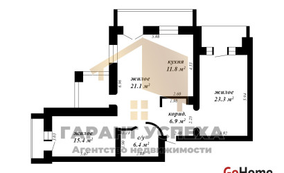 Купить 3-комнатную квартиру, Брест, ул. Краснознаменная, д. . Фото 20