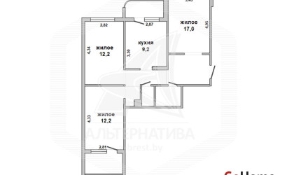Купить 3-комнатную квартиру, Брест, Вулька, ул. Рябиновая. Фото 4