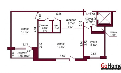 Купить 2-комнатную квартиру, Гродно, Дзержинского, 131. Фото 14