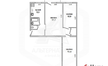 Купить 3-комнатную квартиру, Брест, Центр, ул. Гоголя. Фото 1