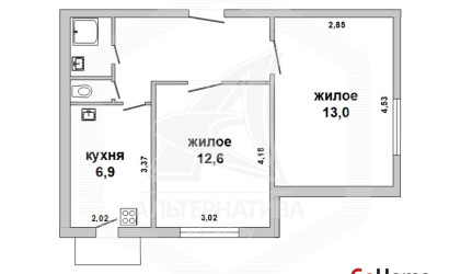 Купить 2-комнатную квартиру, Жабинка, , . Фото 9