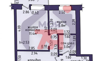 Купить 1-комнатную квартиру, Молодечно, Великий Гостинец ул., 72/А. Фото 13