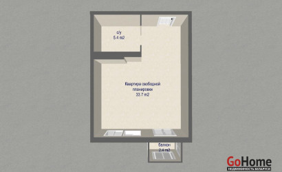 Купить 1-комнатную квартиру, Гродно, Буденного ул., 30. Фото 21