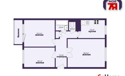 Купить 3-комнатную квартиру, Олехновичи, Молодежная ул., 9. Фото 18