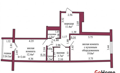 Купить 2-комнатную квартиру, Гродно, Виктора Глухова, 21. Фото 16