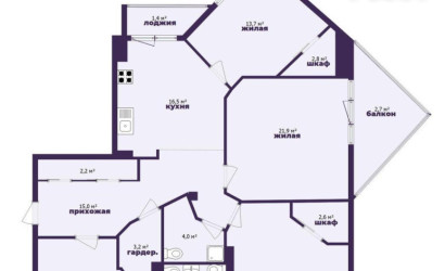 Купить 4-комнатную квартиру, Минск, Победителей просп., 57 (Центральный район). Фото 2