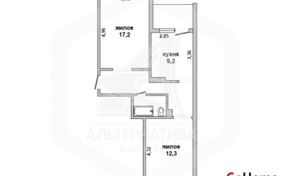 Купить 2-комнатную квартиру, Брест, Восток, ул. Молодогвардейская
