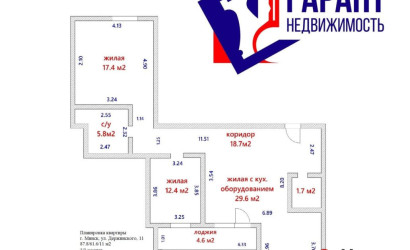 Купить 3-комнатную квартиру, Минск, Дзержинского просп., 11 (Московский район). Фото 22