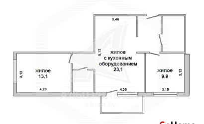 Купить 3-комнатную квартиру, Брест, Вулька, ул. Колесника. Фото 2