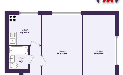 Купить 2-комнатную квартиру, Слуцк, Ленина ул., 152. Фото 19