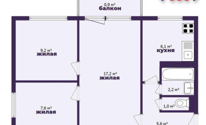 Купить 3-комнатную квартиру, Солигорск, Козлова ул., 36. Фото 7