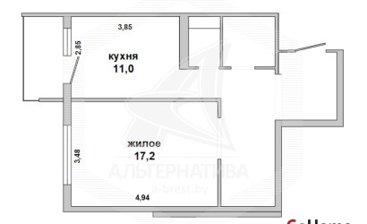 Купить 1-комнатную квартиру, Брест, Граевка, ул. Олега Кошевого. Фото 8
