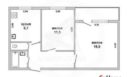Купить 2-комнатную квартиру, Брест, Дубровка, ул. Дубровская. Фото 11