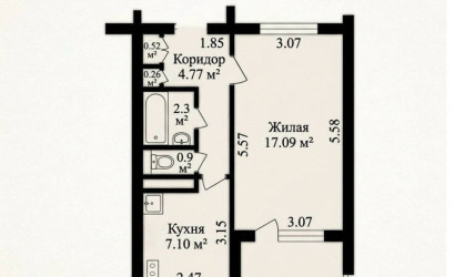 Купить 1-комнатную квартиру, Минск, Платонова ул., 21 (Советский район). Фото 3