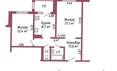 Купить 2-комнатную квартиру, Гродно, Клецкова, 29. Фото 16
