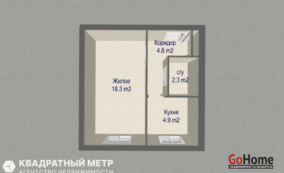 Купить 1-комнатную квартиру, Молодечно, Дроздовича 2. Фото 9