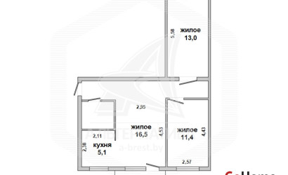 Купить 3-комнатную квартиру, Брест, Центр, пр-т Машерова. Фото 1