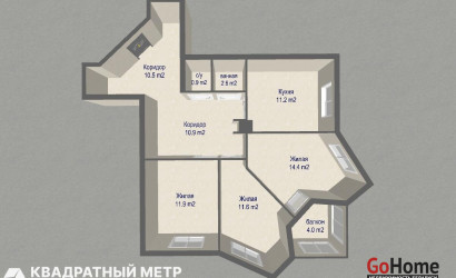 Купить 3-комнатную квартиру, Минск, Чкалова ул., 18/1 (Октябрьский район). Фото 16