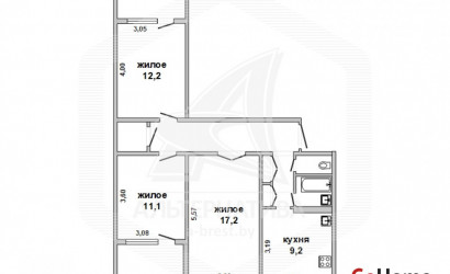 Купить 3-комнатную квартиру, Брест, Восток, ул. Гродненская. Фото 7