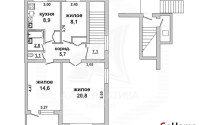  1-этаж.(70.3 м2), Лука(Остромичский с/с)