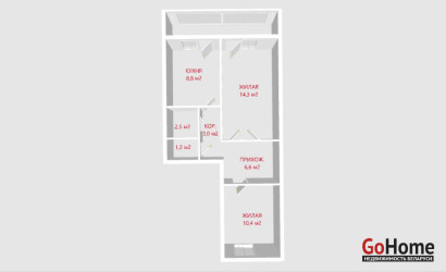 Купить 2-комнатную квартиру, Дричин, Центральная ул., 3. Фото 1