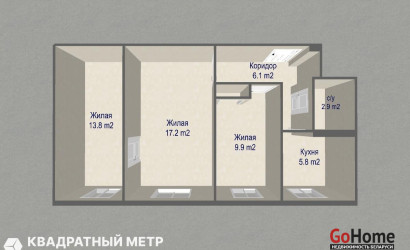 Купить 3-комнатную квартиру, Минск, Уральский пер., 13 (Партизанский район). Фото 23