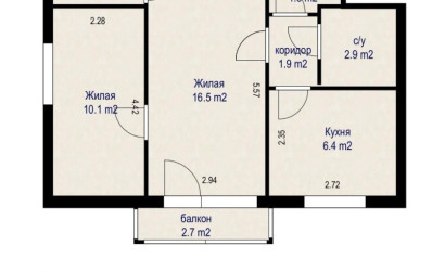Купить 2-комнатную квартиру, Минск, Каховская ул., 40(Центральный район). Фото 25