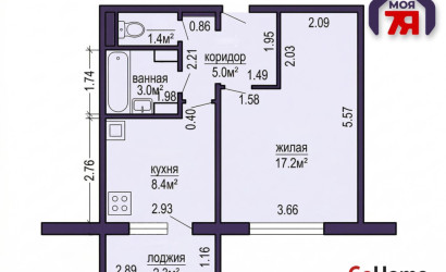 Купить 1-комнатную квартиру, Фаниполь, Комсомольская ул., 4. Фото 2