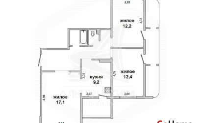 Купить 3-комнатную квартиру, Брест, Вулька, ул. Подгородская. Фото 17
