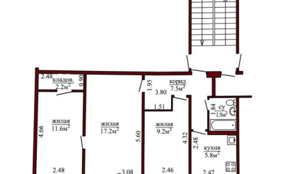 Купить 3-комнатную квартиру, Гродно, Поповича, 36. Фото 8