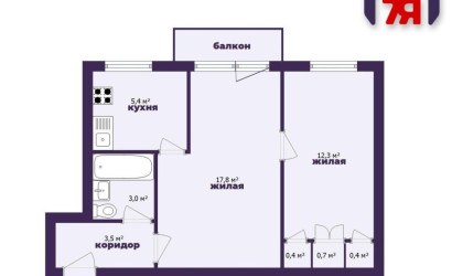 Купить 2-комнатную квартиру, Минск, Дзержинского просп., 55 (Московский район). Фото 16