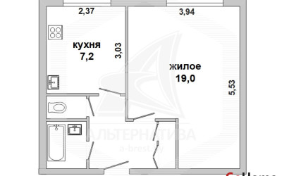 Купить 1-комнатную квартиру, Кобрин, , 