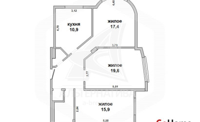 Купить 3-комнатную квартиру, Брест, Ковалево, ул. Октябрьской Революции. Фото 12