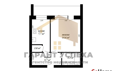 Купить 1-комнатную квартиру, Брест, ул. Карбышева, д. . Фото 12